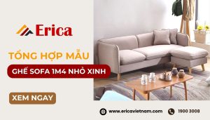 Tổng hợp mẫu ghế sofa 1m4 nhỏ xinh, đẹp hiện đại cho phòng khách