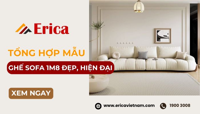 Tổng hợp các mẫu ghế sofa 1m8 được yêu thích nhất