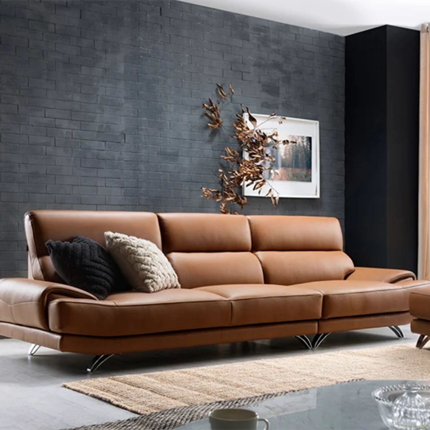 Mẫu ghế sa lông da Microfiber giống da thật đến 90%