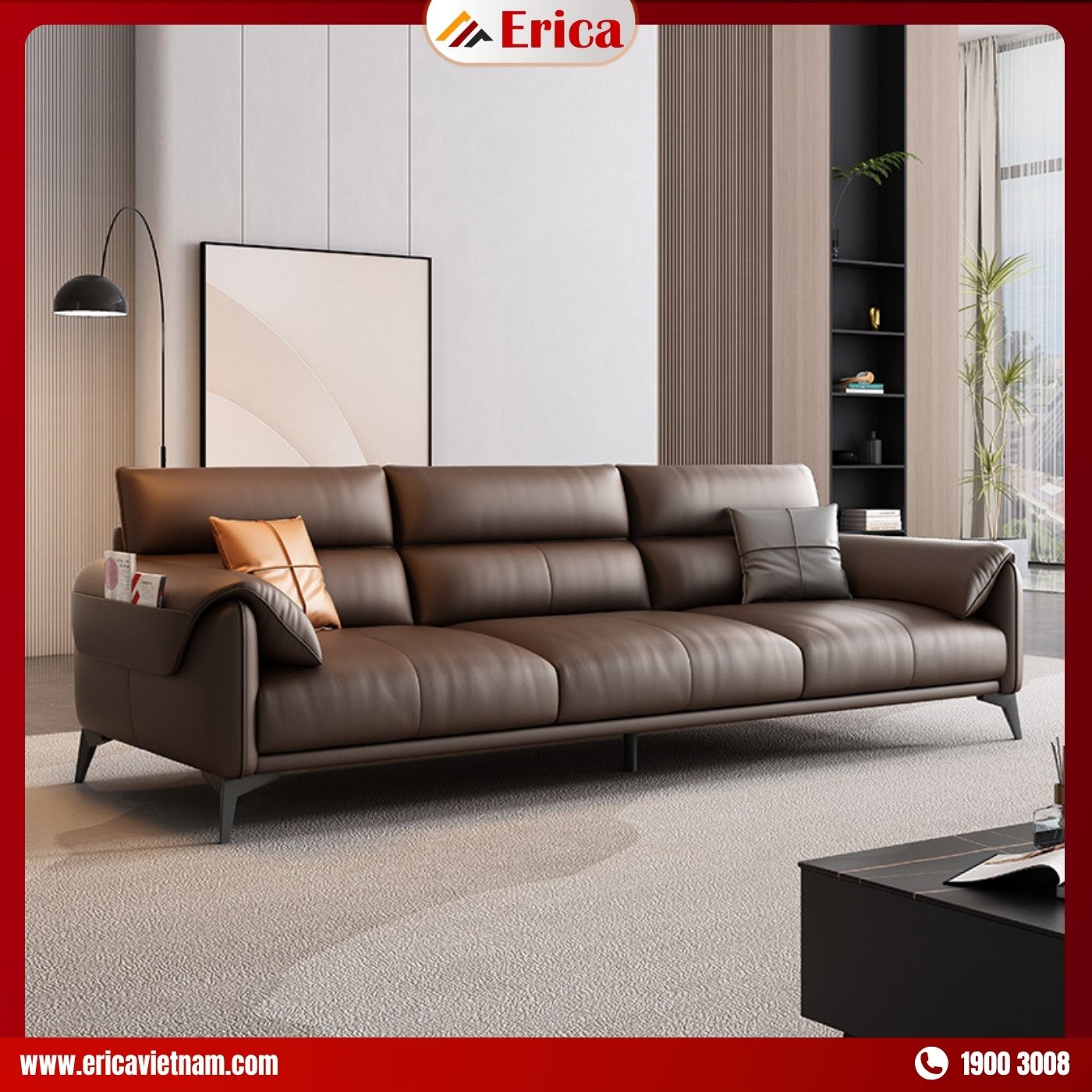 Sofa cao cấp bọc da thật (da bò, da cừu hay da dê)