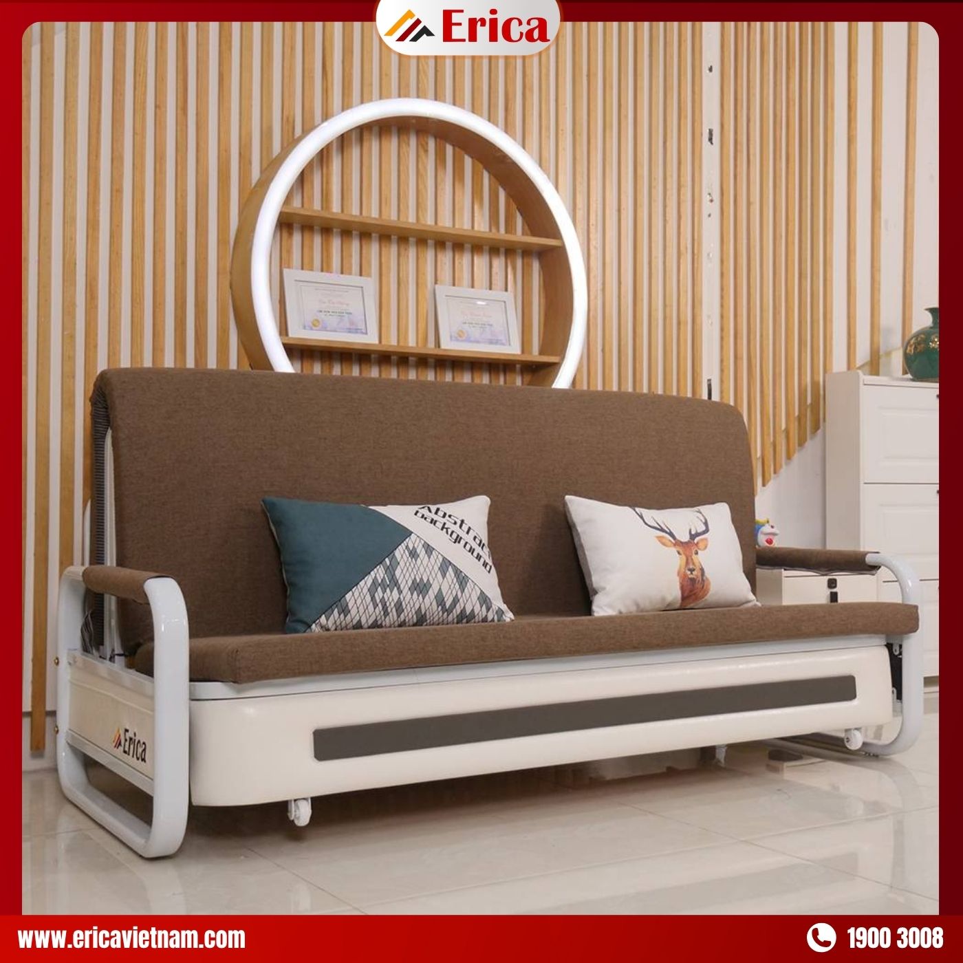 Mẫu sofa sang trọng đẳng cấp dạng giường gấp gọn tiện lợi cho chung cư