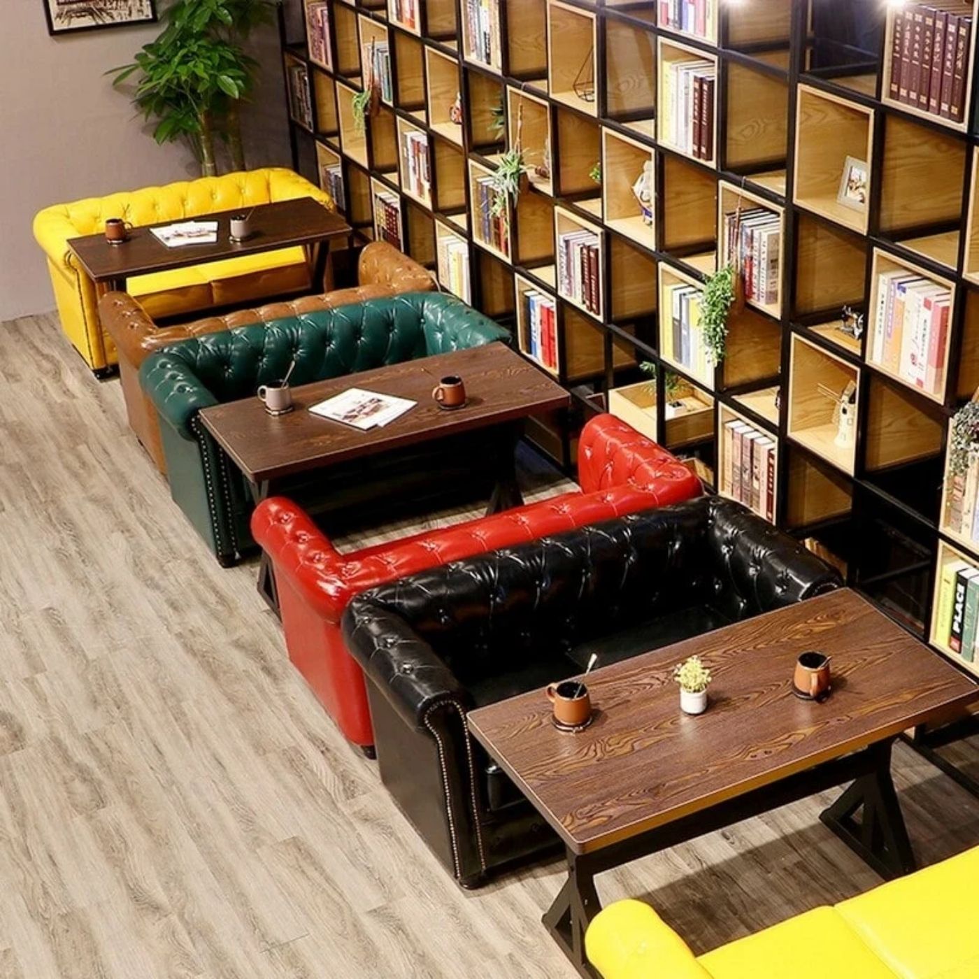 Sofa bàn ghế cho quán cà phê phong cách retro