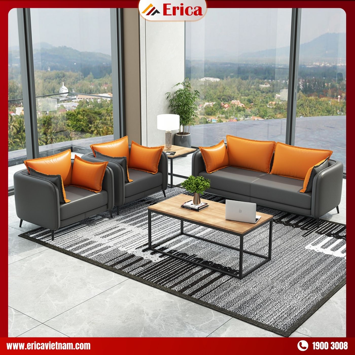 ghế sofa phòng khách sang trọng ERICA PK03 ghế sofa phòng khách sang trọng ERICA PK03