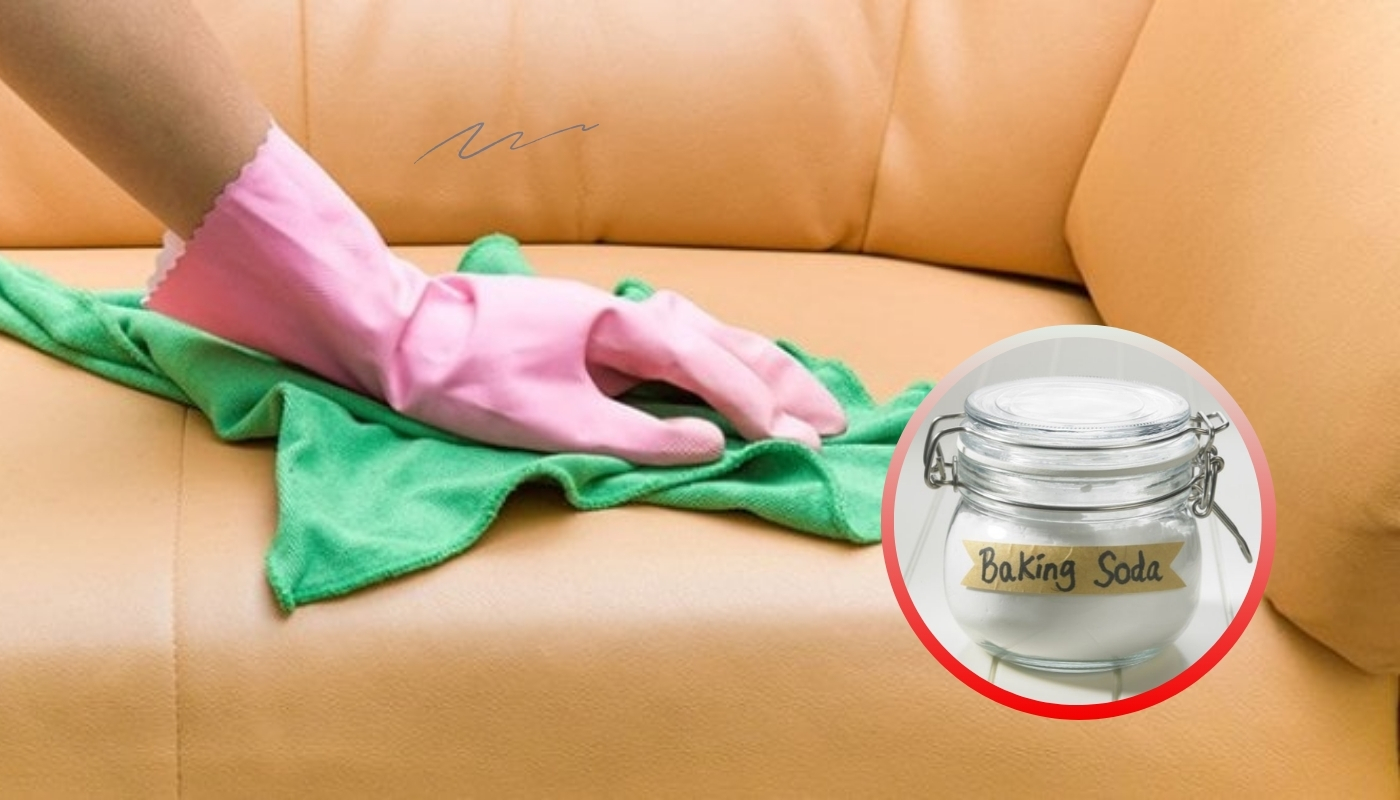 Cách xử lý vết mực trên sofa da bằng baking soda 