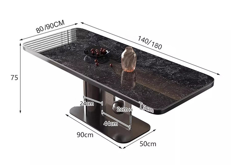 Kích thước bàn ăn mặt đá ODBA19