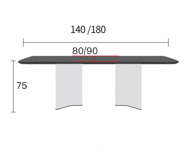 Kích thước bộ bàn ăn mặt đá cao cấp ODBA14