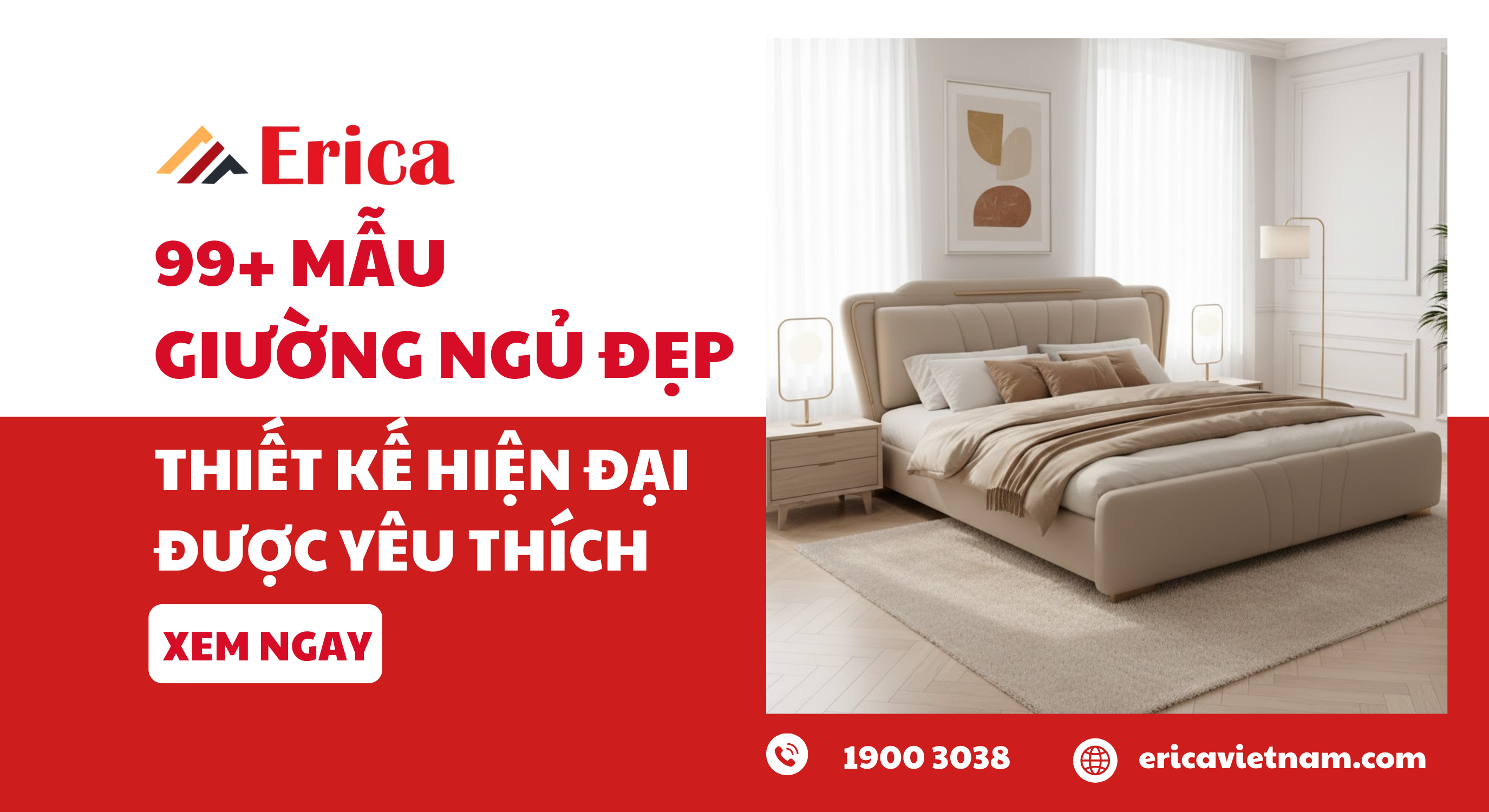 Giường ngủ đẹp hiện đại