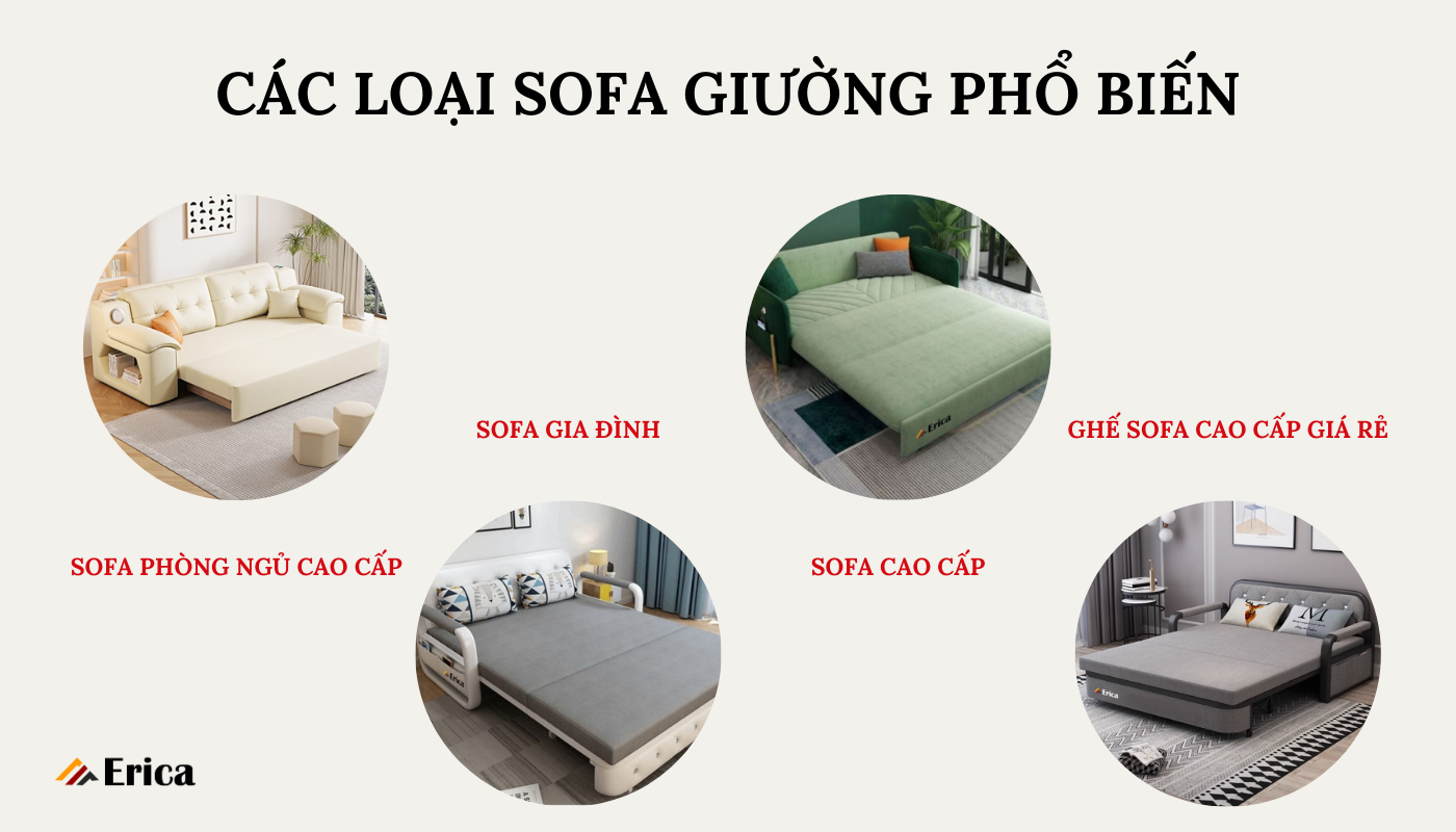 Các loại sofa giường phổ biến