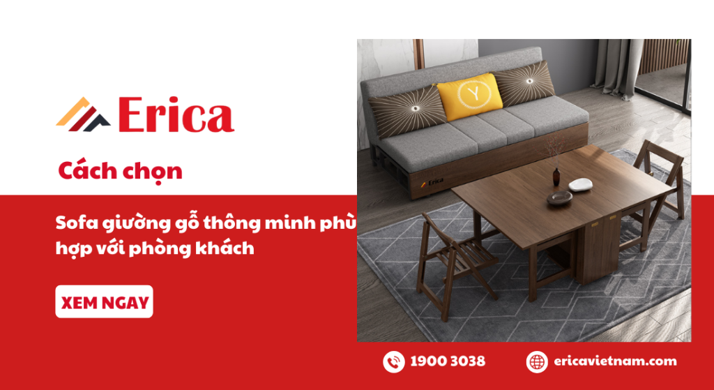 Cách chọn sofa giường gỗ thông minh phù hợp với phòng khách