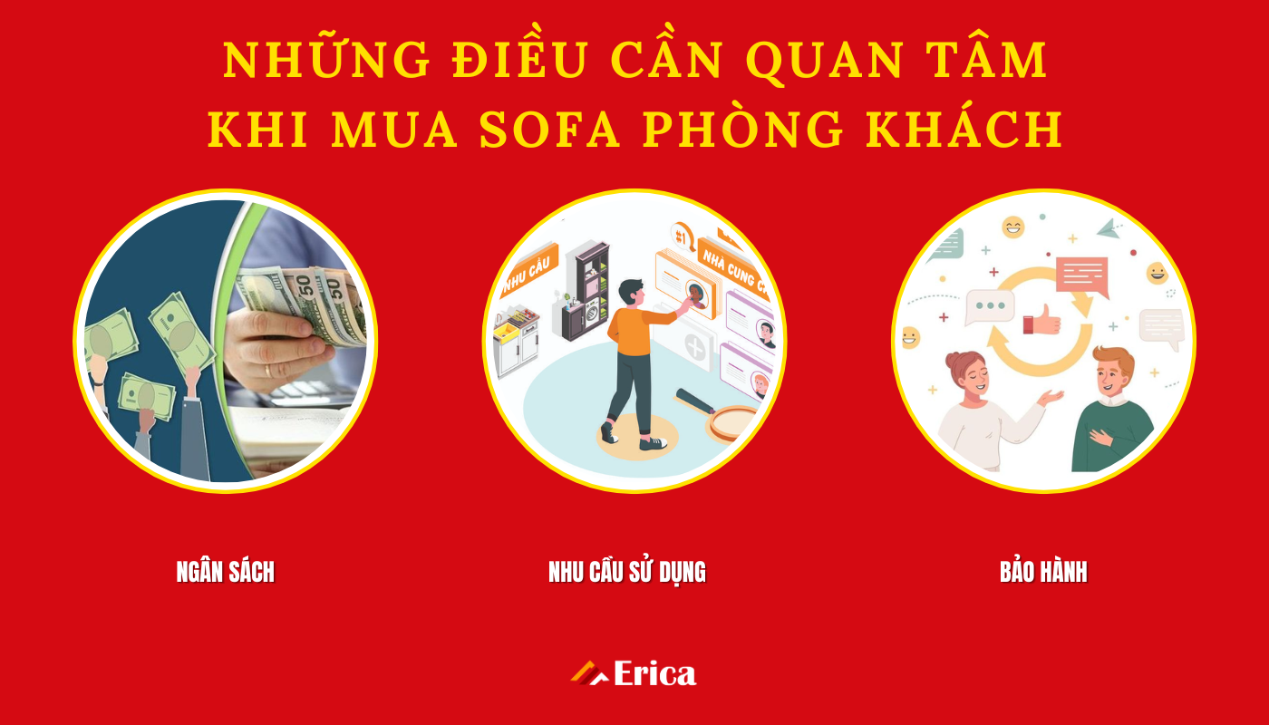 Những điều cần quan tâm khi mua sofa phòng khách
