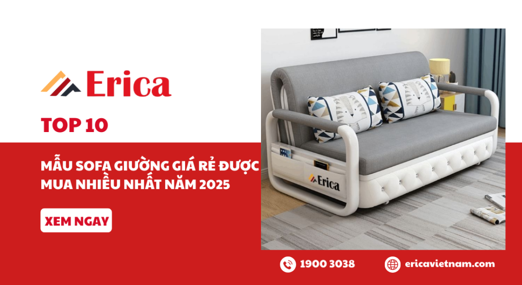 Top 10 mẫu sofa giường giá rẻ được mua nhiều nhất