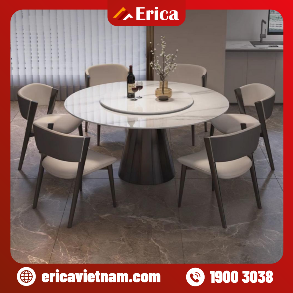 bàn ăn tròn sang trọng