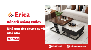 Bàn trà phòng khách nhỏ gọn cho chung cư và nhà phố
