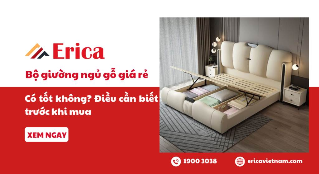 Bộ giường ngủ gỗ giá rẻ có tốt không? Điều cần biết trước khi mua