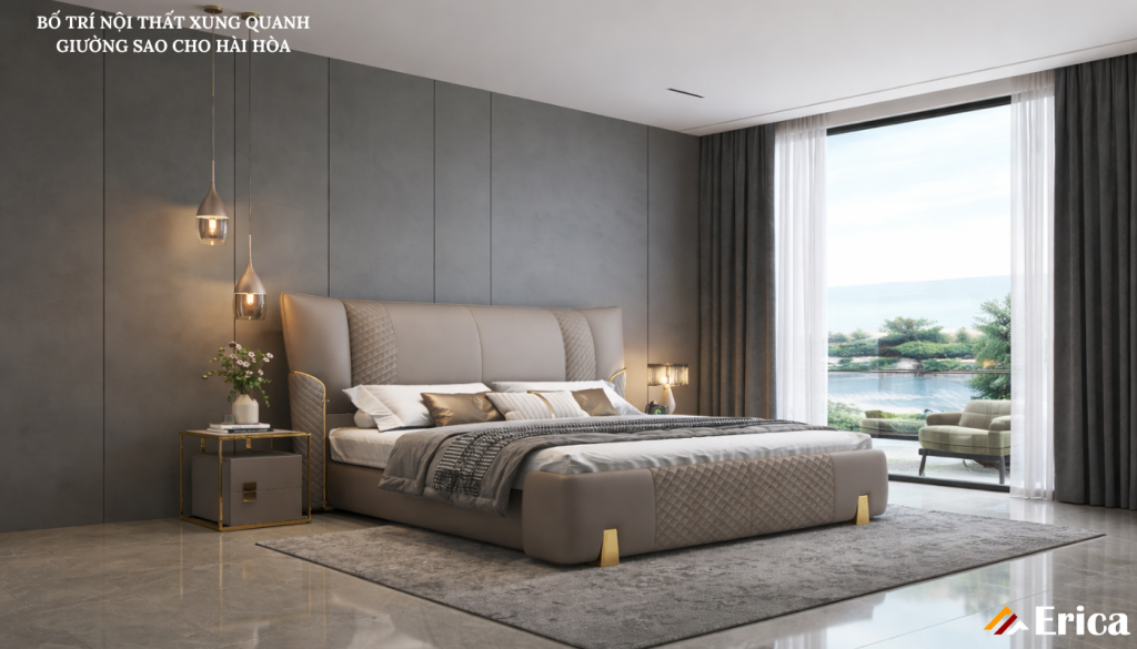 Bố trí nội thất xung quanh sao cho hài hòa