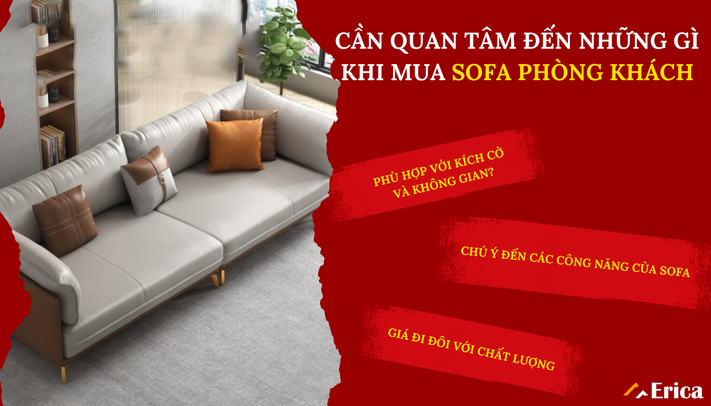 Cần quan tâm đến những gì khi mua sofa phòng khách
