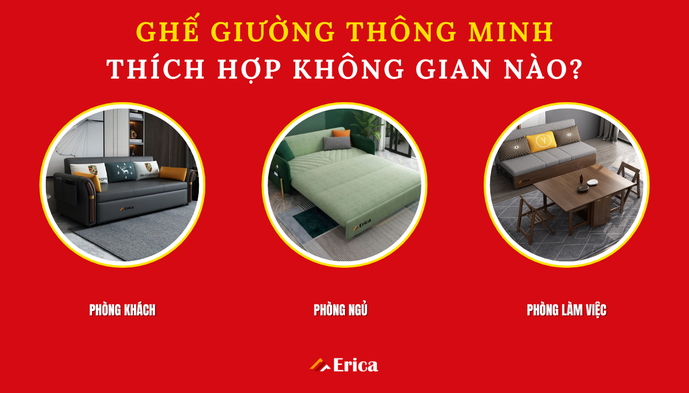 Ghế giường thông minh thích hợp không gian nào