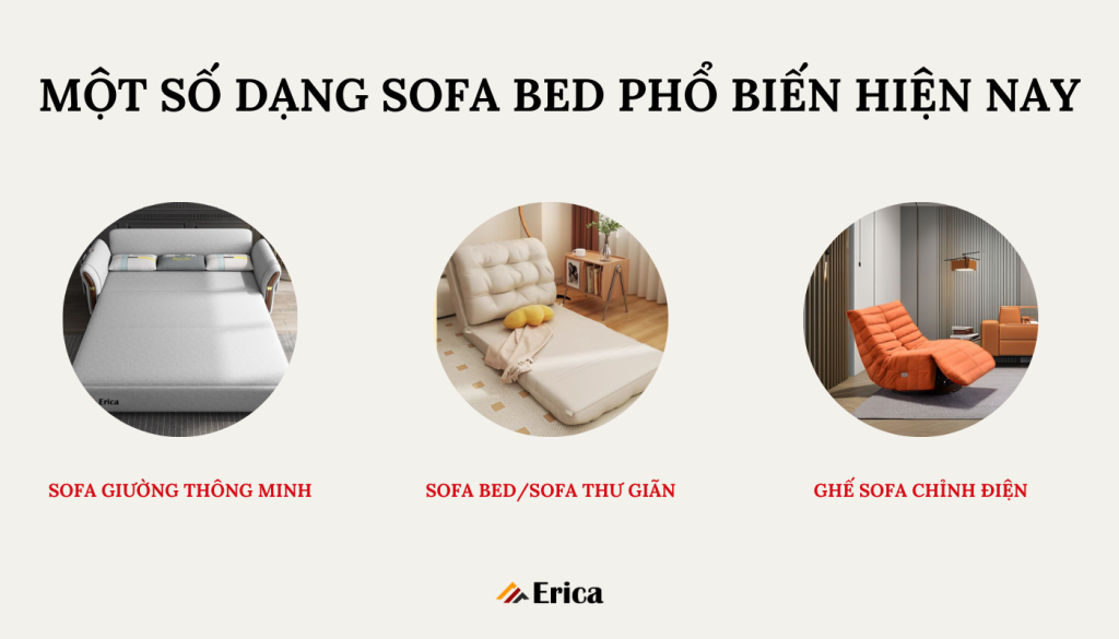 Một số dạng sofa phổ biến hiện nay