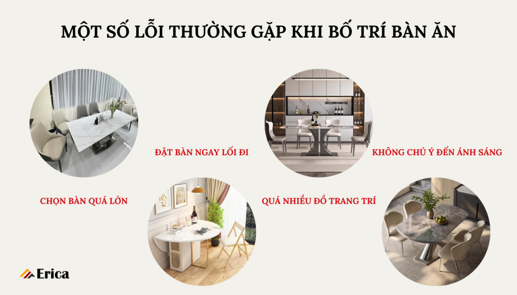 Một số lỗi thường gặp khi bố trí