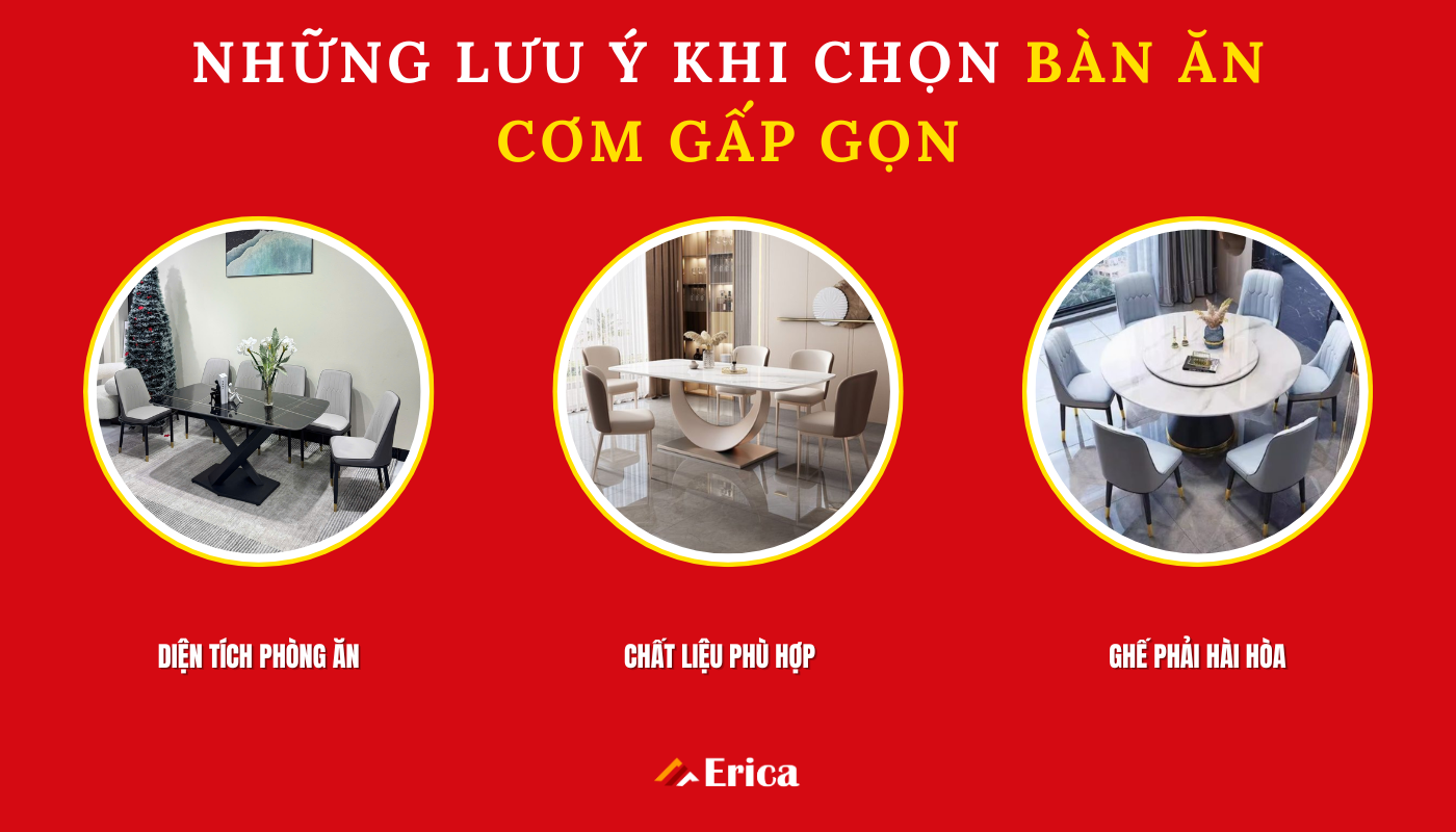 Những lưu ý khi chọn bàn ăn cơm gấp gọn
