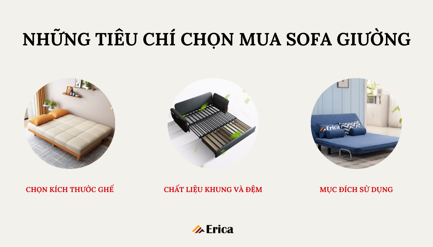 Những tiêu chí chọn mua sofa giường