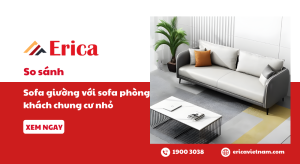 So sánh sofa giường với sofa phòng khách chung cư nhỏ
