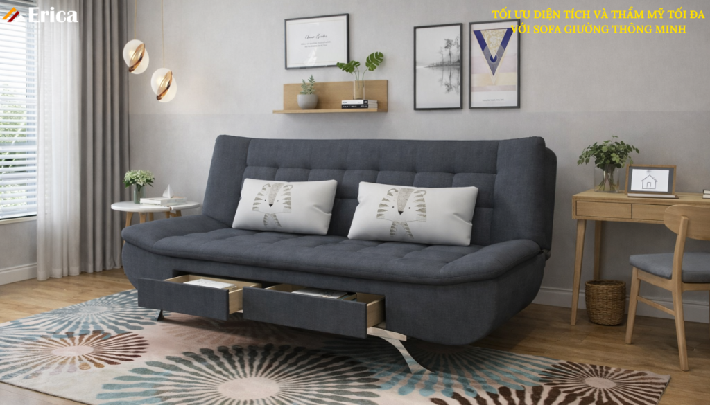 Tối ưu diện tích và thẩm mỹ tối đa với sofa giường thông minh