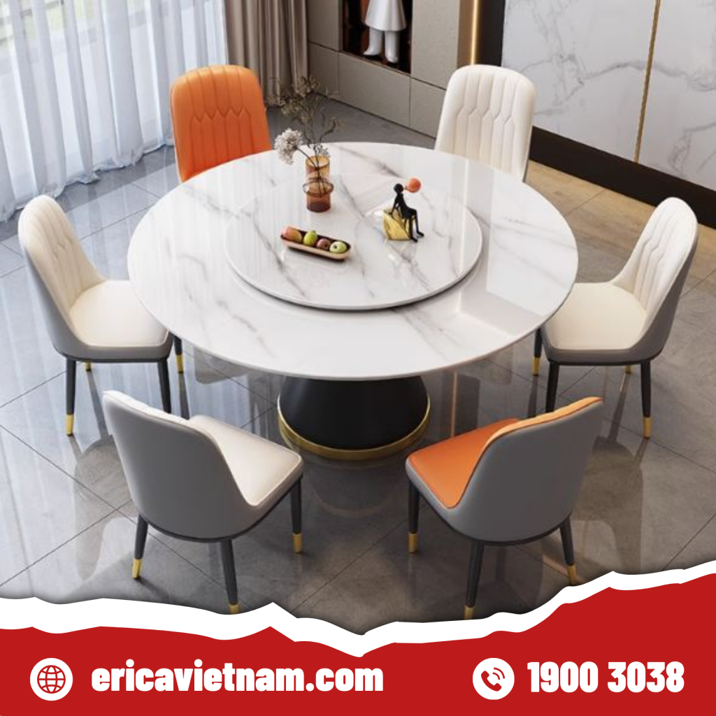 bàn ăn tròn mâm xoay