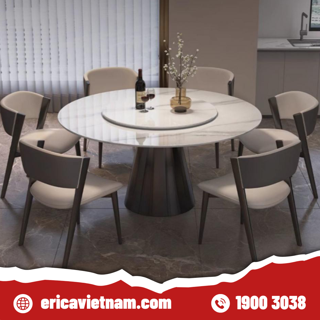 bàn ghế ăn mâm xoay