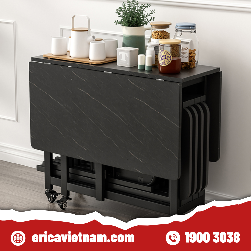 Bàn ghế ăn gấp gọn cho nhà nhỏ