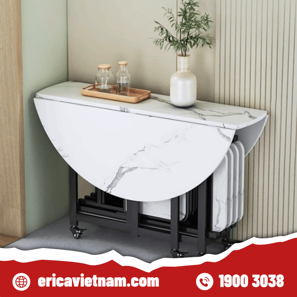 bàn tròn xếp gọn