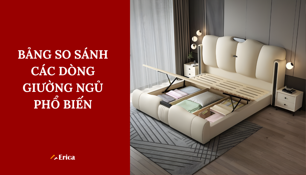 Bảng so sánh các dòng giường ngủ phổ biến