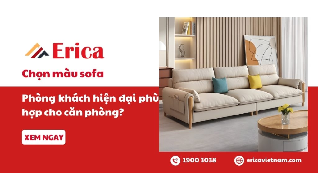 Chọn màu sofa phòng khách hiện đại phù hợp cho căn phòng