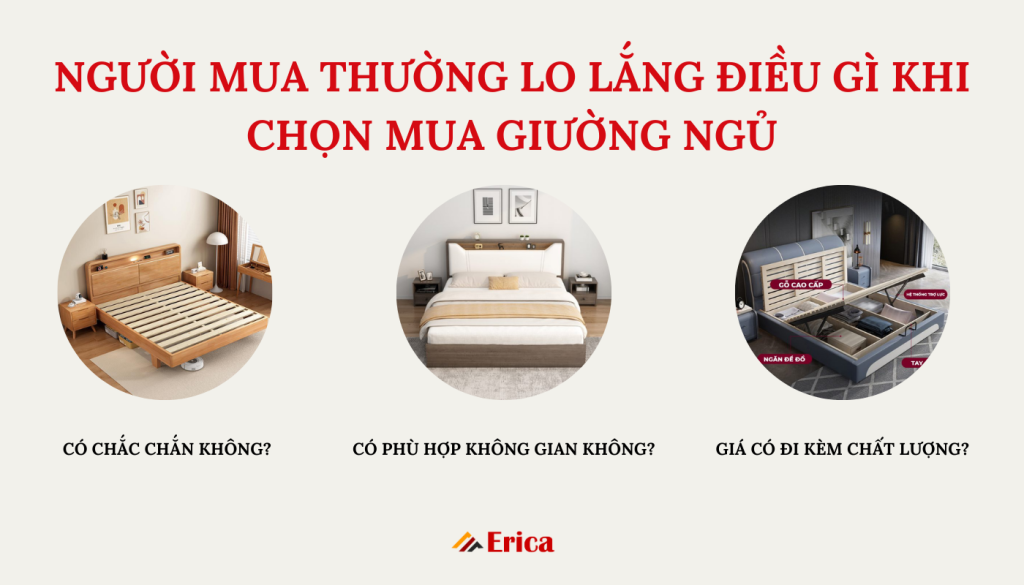 Người mua thường lo lắng điều gì khi chọn mua giường ngủ