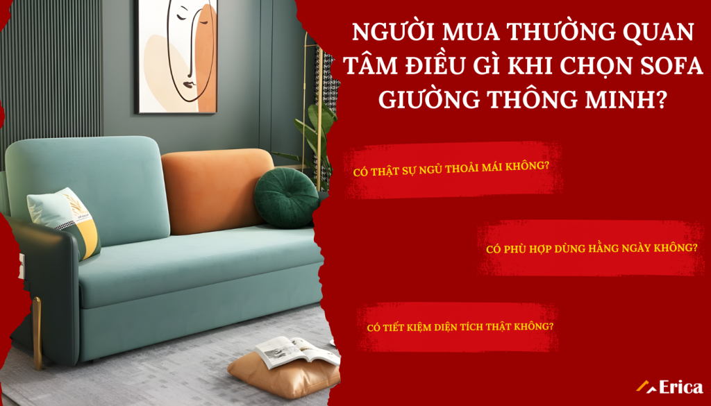 Người mua thường quan tâm điều gì khi chọn sofa giường