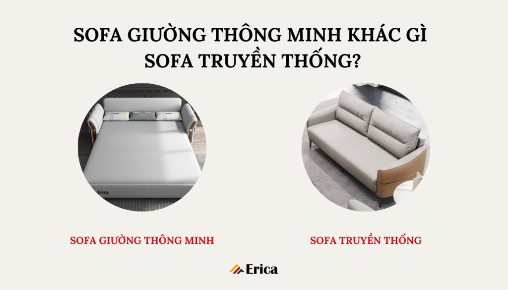 Sofa giường thông minh khác gì sofa truyền thống