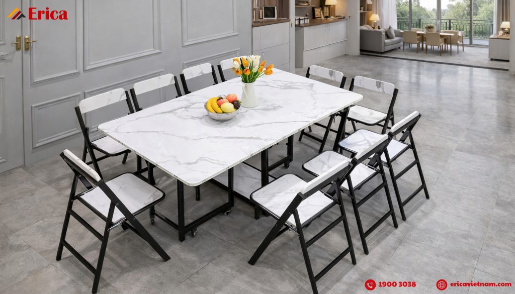 Bàn ăn thông minh xếp gọn là gì khác gì bàn truyền thống