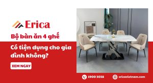 Bộ bàn ăn 4 ghế có tiện dụng cho gia đình không?