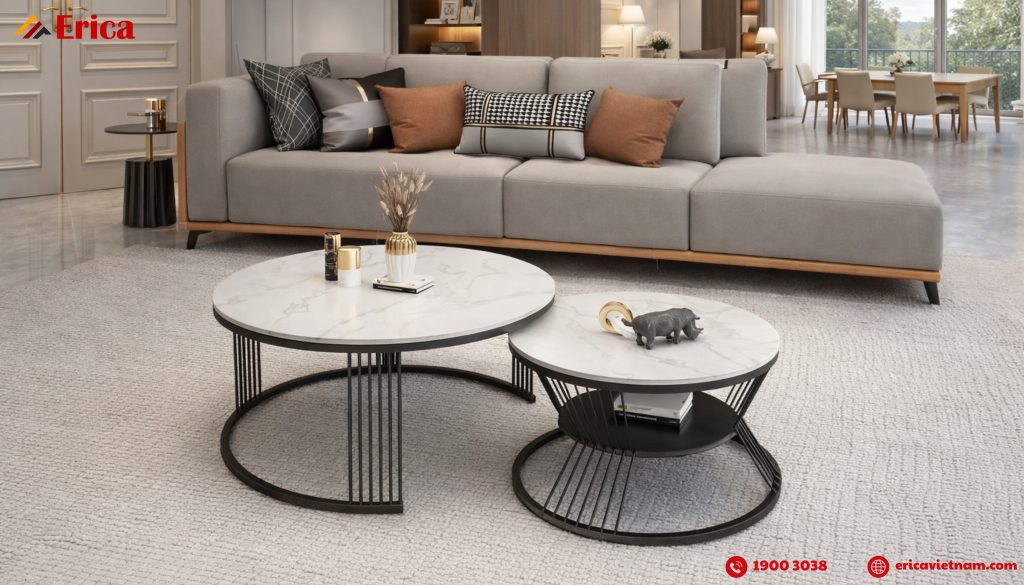 Các dòng bàn trà phòng khách Erica bán chạy