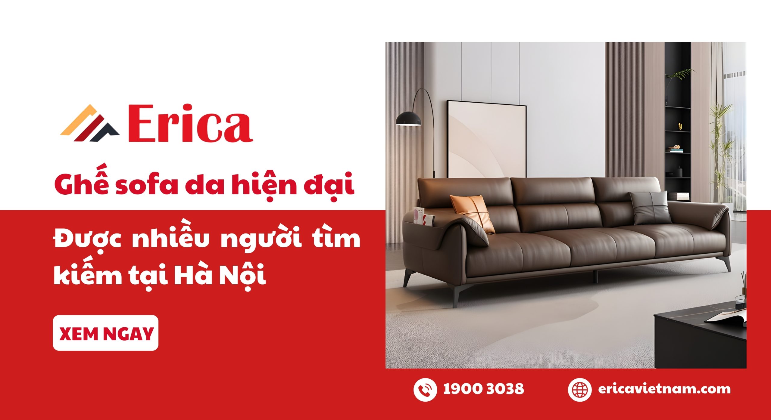 Ghế sofa da hiện đại được nhiều người tìm kiếm tại Hà Nội