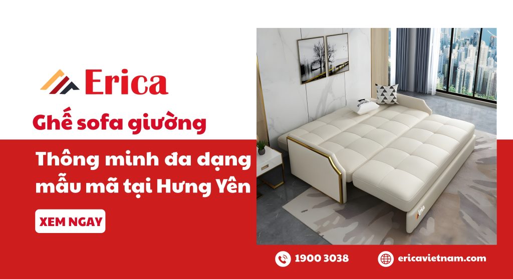 Ghế sofa giường thông minh đa dạng mẫu mã tại Hưng Yên