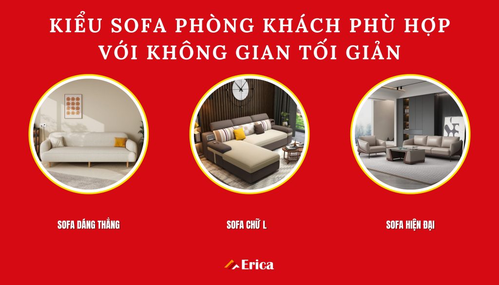 Những kiểu sofa phòng khách phù hợp không gian tối giản