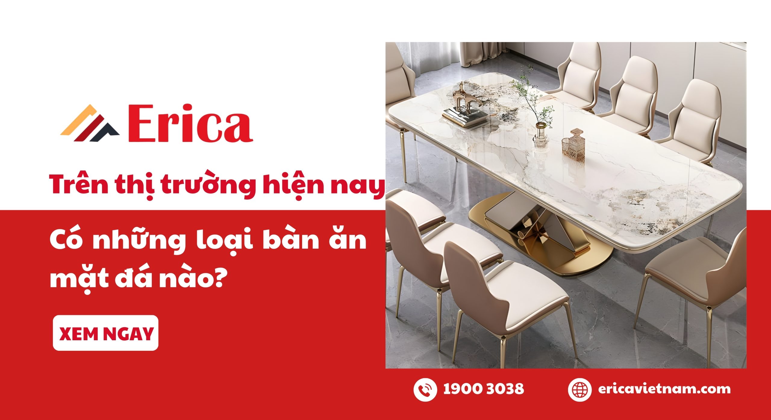 Trên thị trường hiện nay có những loại bàn ăn mặt đá nào?