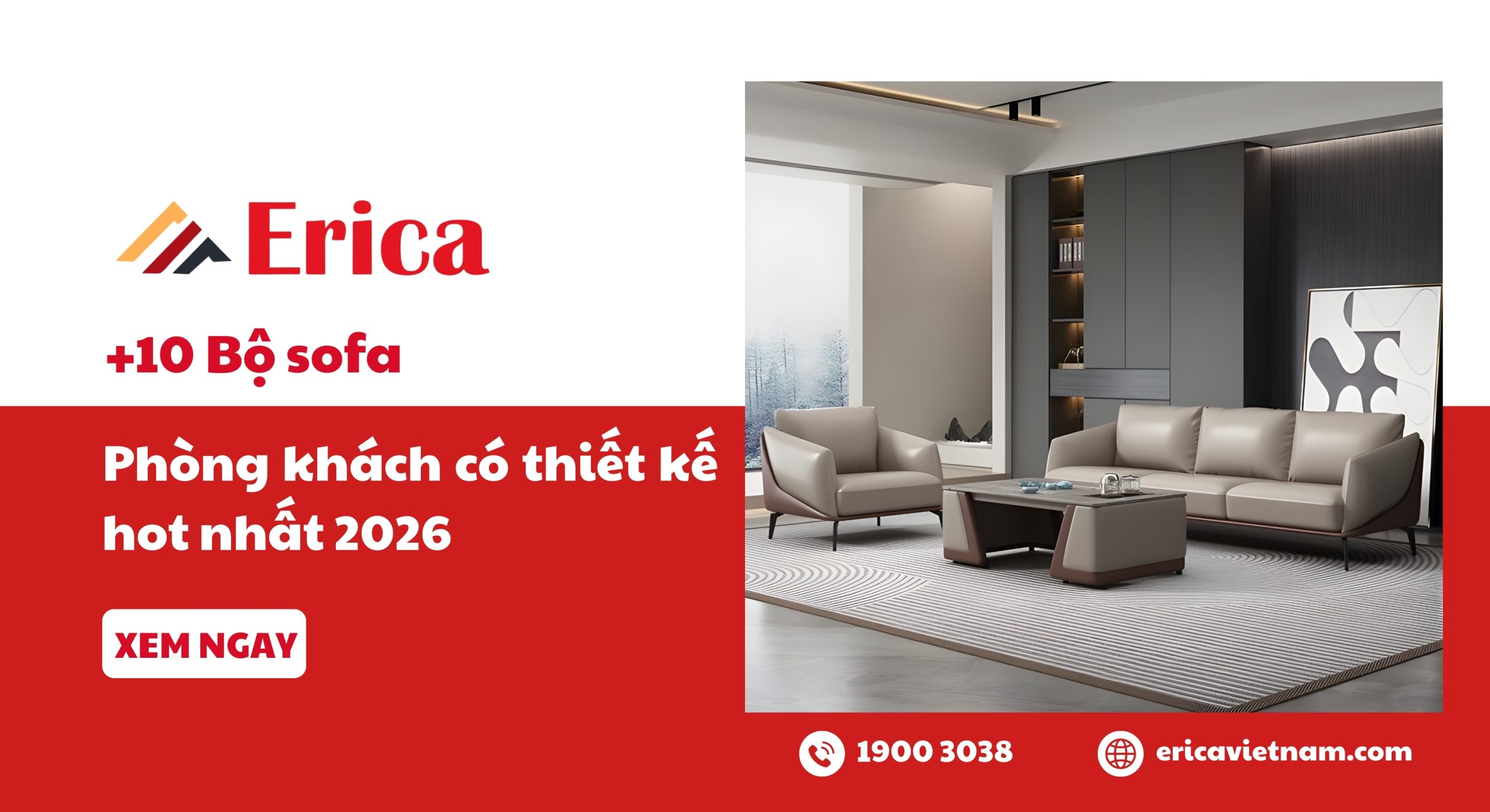 10 Bộ sofa phòng khách có thiết kế hot nhất 2026
