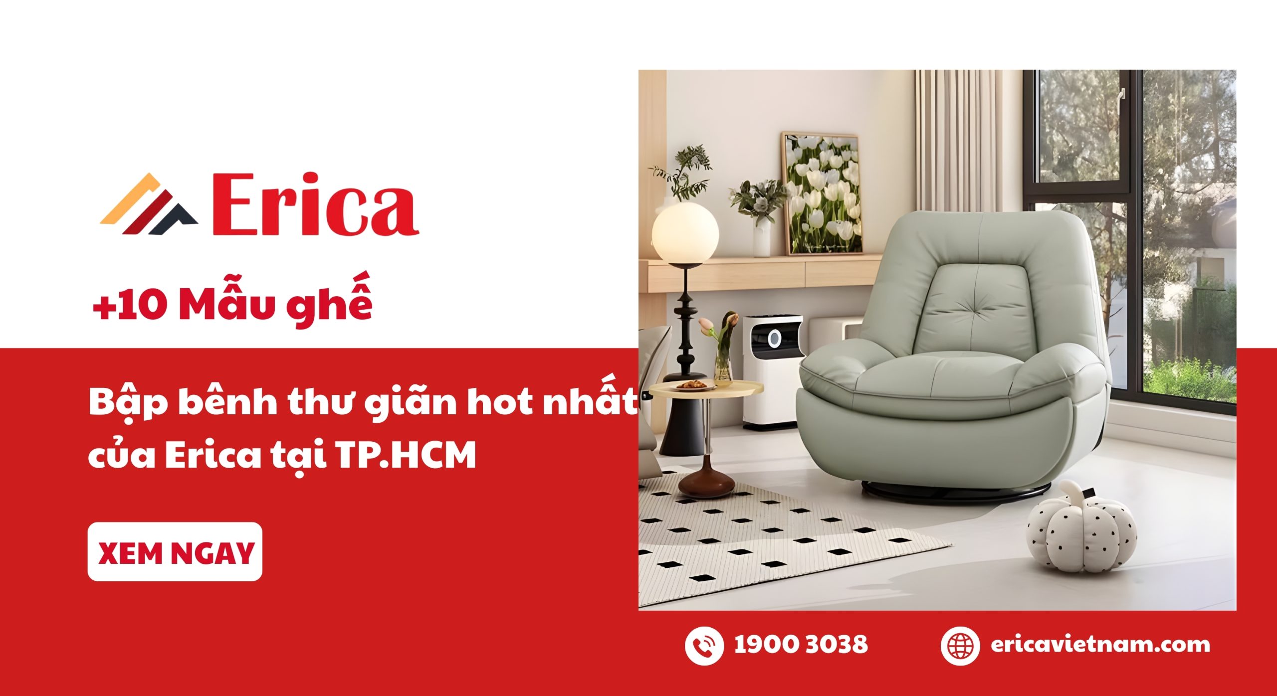 10 mẫu ghế bập bênh thư giãn hot nhất của Erica tại TP.HCM