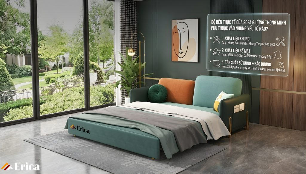 Độ bền của khung sofa giường thông minh phụ thuộc yếu tố nào?
