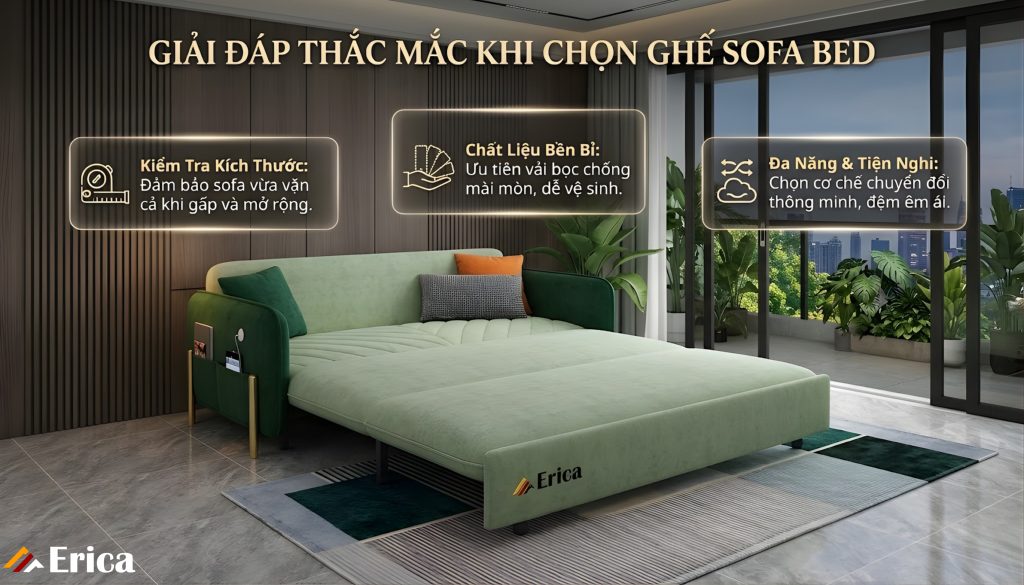Giải đáp thắc mắc khi chọn ghế sofa bed