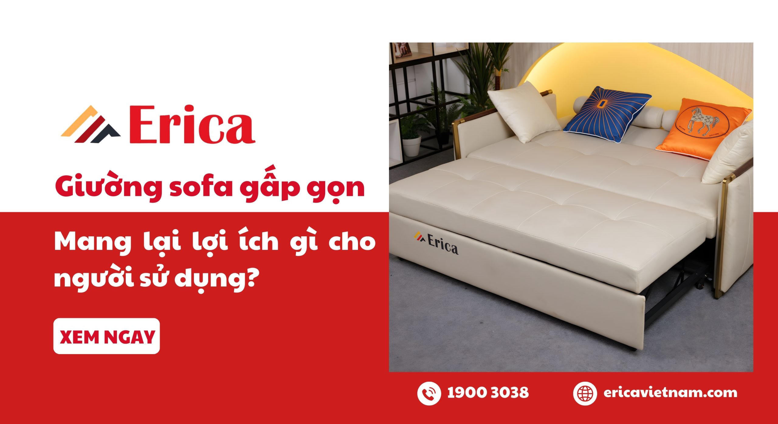 Giường sofa gấp gọn mang lại lợi ích gì cho người sử dụng?