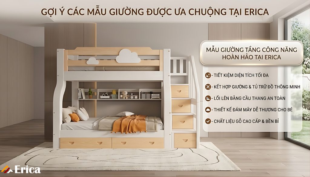 Gợi ý các mẫu giường được ưa chuộng tại Erica