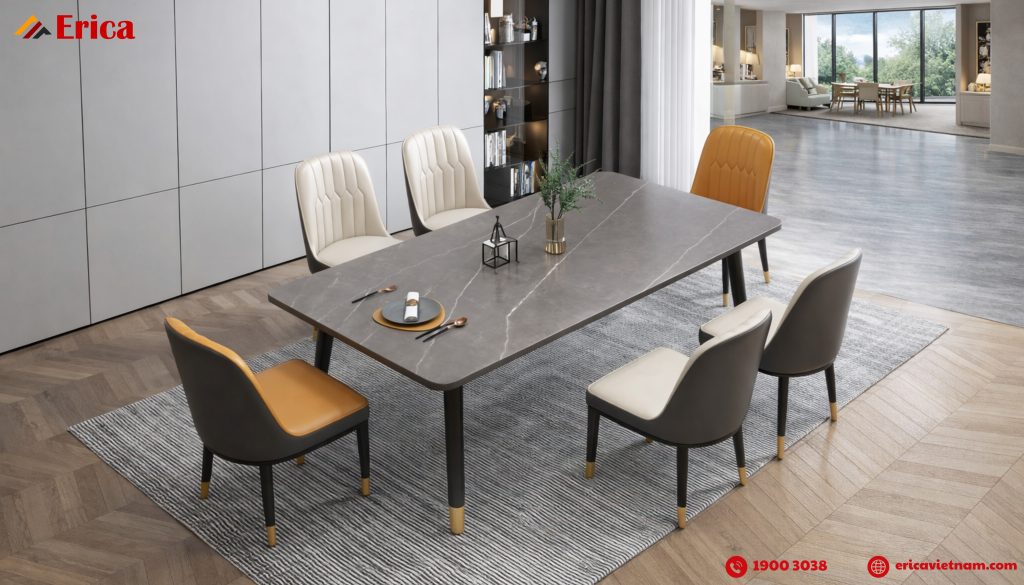 Vì sao bộ bàn ăn mặt đá được ưa chuộng tại TPHCM?